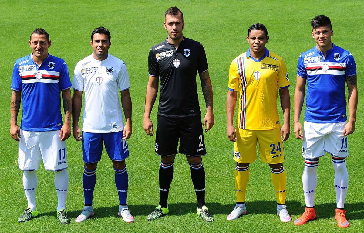 Nuove maglie Sampdoria 2015-2016