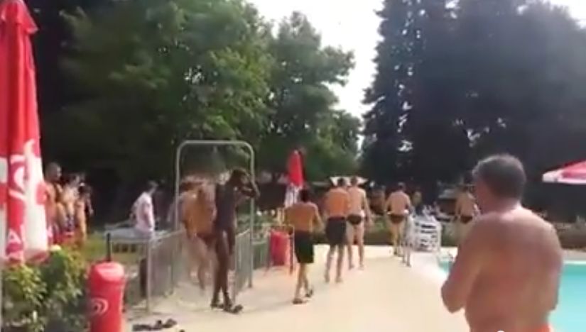 Milan in piscina a Varese