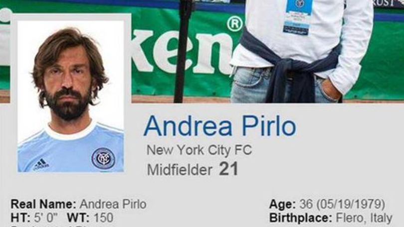 Pirlo al New York City: la gaffe del sito ufficiale