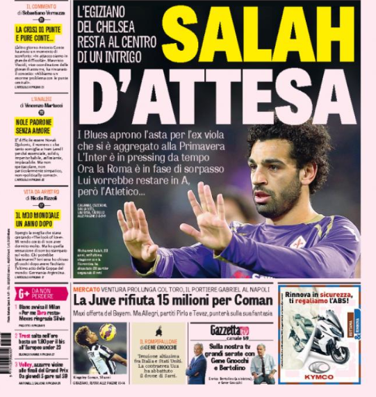 Rassegna stampa 13 luglio 2015: prime pagine Gazzetta, Corriere e Tuttosport