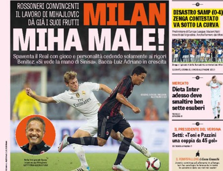 Rassegna stampa 31 luglio 2015: prime pagine Gazzetta, Corriere e Tuttosport