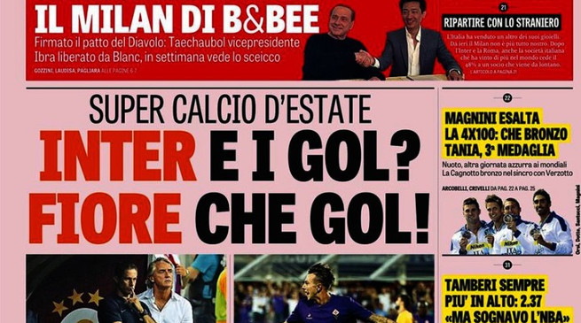 Rassegna stampa 3 agosto 2015: prime pagine Gazzetta, Corriere e Tuttosport