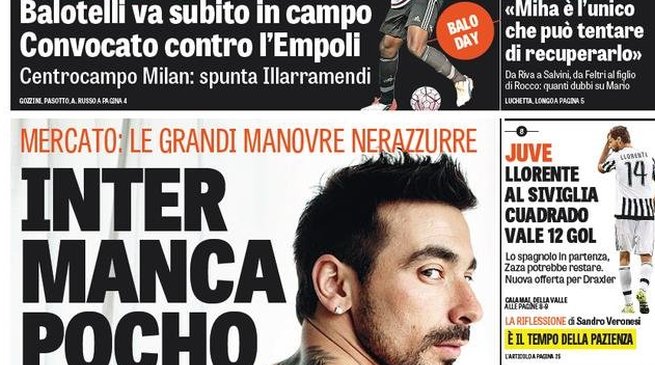 Rassegna stampa 26 agosto 2015: prime pagine Gazzetta, Corriere e Tuttosport