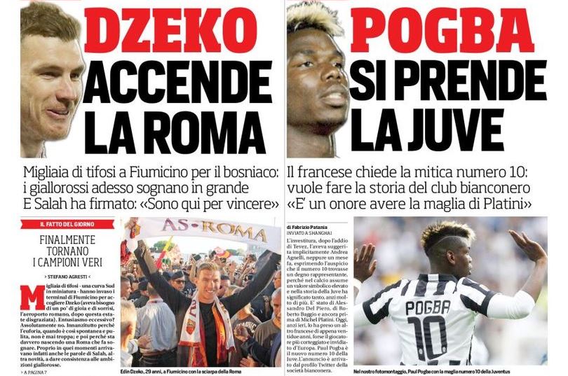 Rassegna stampa 7 agosto 2015: prime pagine Gazzetta, Corriere e Tuttosport
