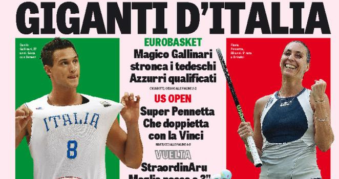 Rassegna stampa 10 settembre 2015: prime pagine Gazzetta, Corriere e Tuttosport