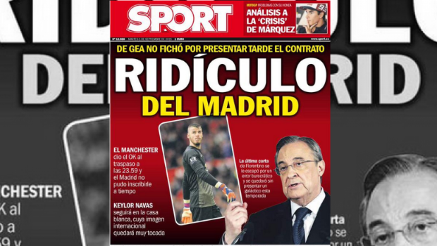 De Gea al Real saltato
