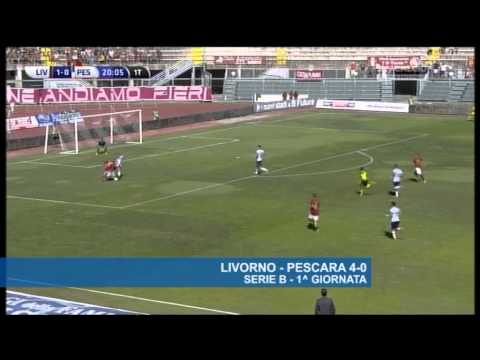 Serie B &#8211; Highlights di Livorno &#8211; Pescara 4-0