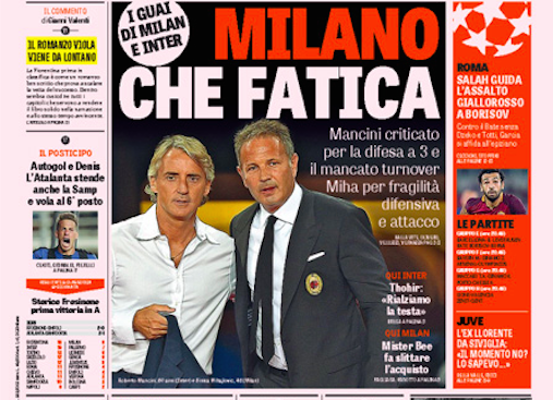 Rassegna stampa 29 settembre 2015: prime pagine Gazzetta, Corriere e Tuttosport