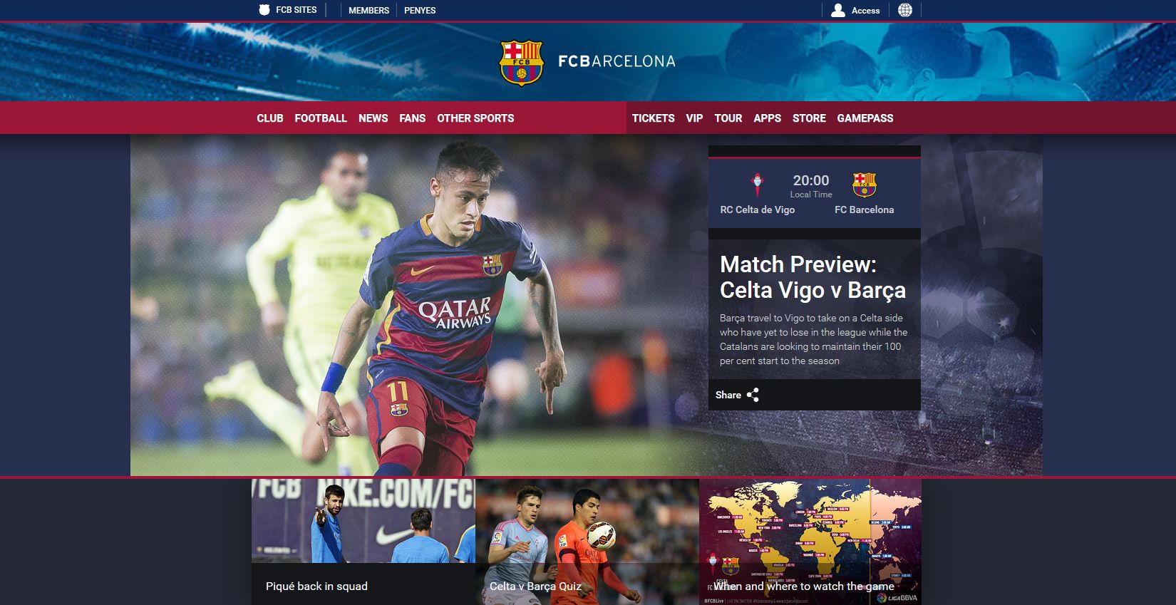 Champions League: del Barcellona il miglior sito Web, bene la Juve