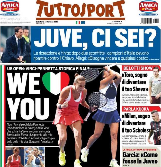 Rassegna stampa 12 settembre 2015: prime pagine Gazzetta, Corriere e Tuttosport