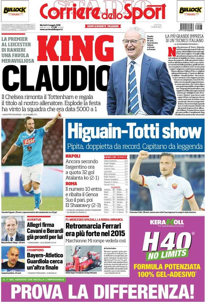 Rassegna stampa 21 ottobre 2015: prime pagine Gazzetta, Corriere e Tuttosport