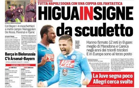 Rassegna stampa 20 ottobre 2015: prime pagine Gazzetta, Corriere e Tuttosport