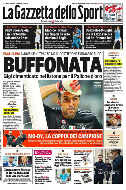 Rassegna stampa 2 ottobre 2015: prime pagine Gazzetta, Corriere e Tuttosport