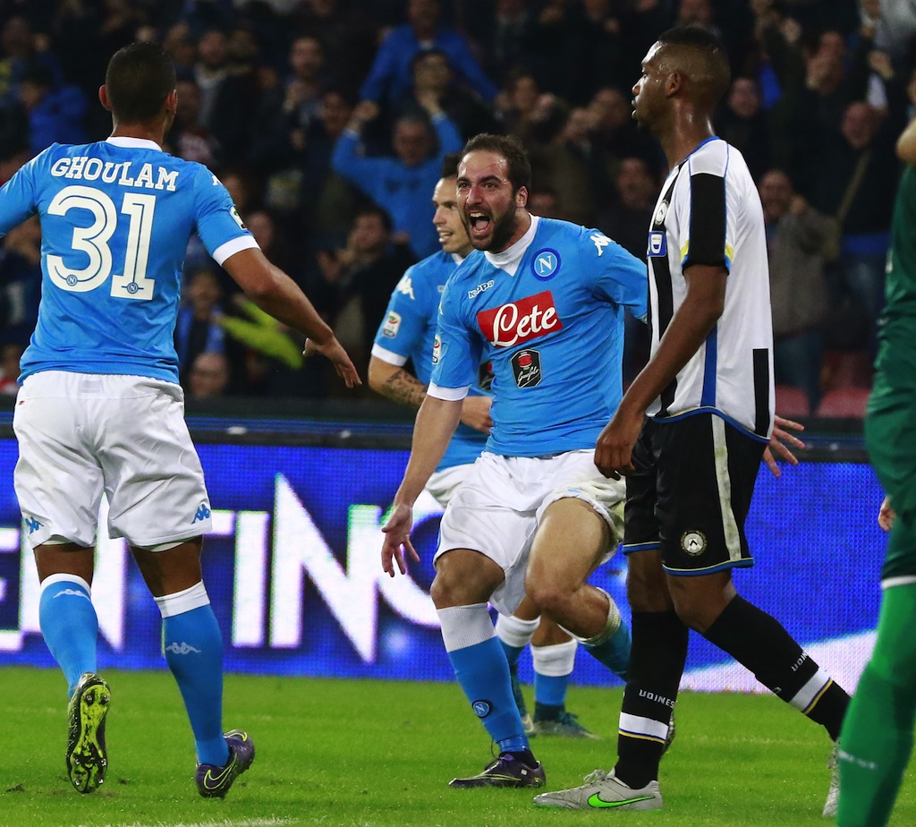 Napoli-Udinese 1-0 gol di Higuain