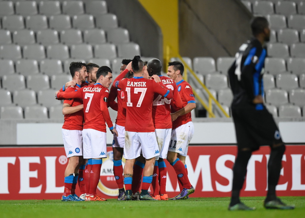 Club Brugge-Napoli 0-1 | Video Europa League | Gol di Chiriches