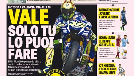 Rassegna stampa 8 novembre 2015: prime pagine Gazzetta, Corriere e Tuttosport