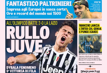 Rassegna stampa 5 dicembre 2015: prime pagine Gazzetta, Corriere e Tuttosport