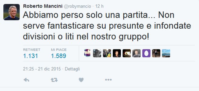 Mancini Twitter