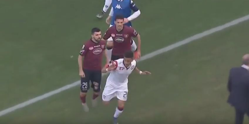 Salernitana-Cagliari 0-2: segna Tello e si scatena la rissa (Video)