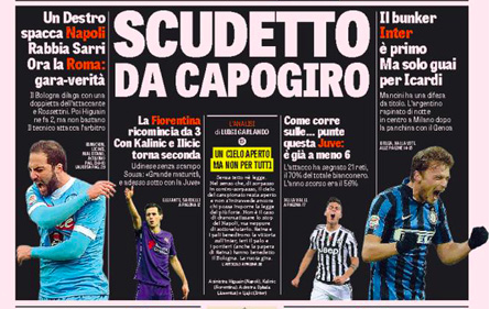 Rassegna stampa 7 dicembre 2015: prime pagine Gazzetta, Corriere e Tuttosport