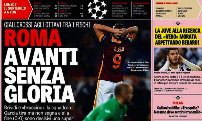 Rassegna stampa 10 dicembre 2015: prime pagine Gazzetta, Corriere e Tuttosport