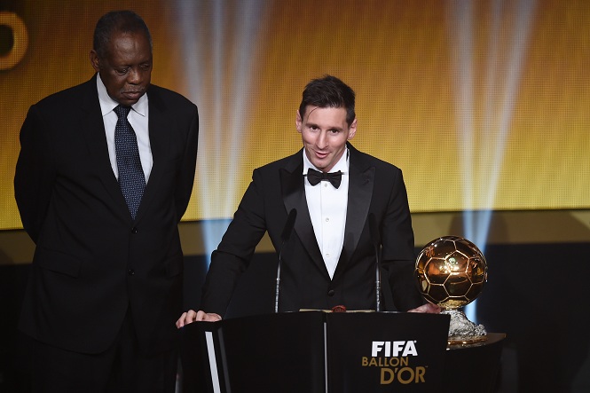Leo Messi vince il Pallone d&#8217;Oro, secondo Cristiano Ronaldo, terzo Neymar