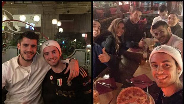 Juventus: Morata a cena con un tifoso