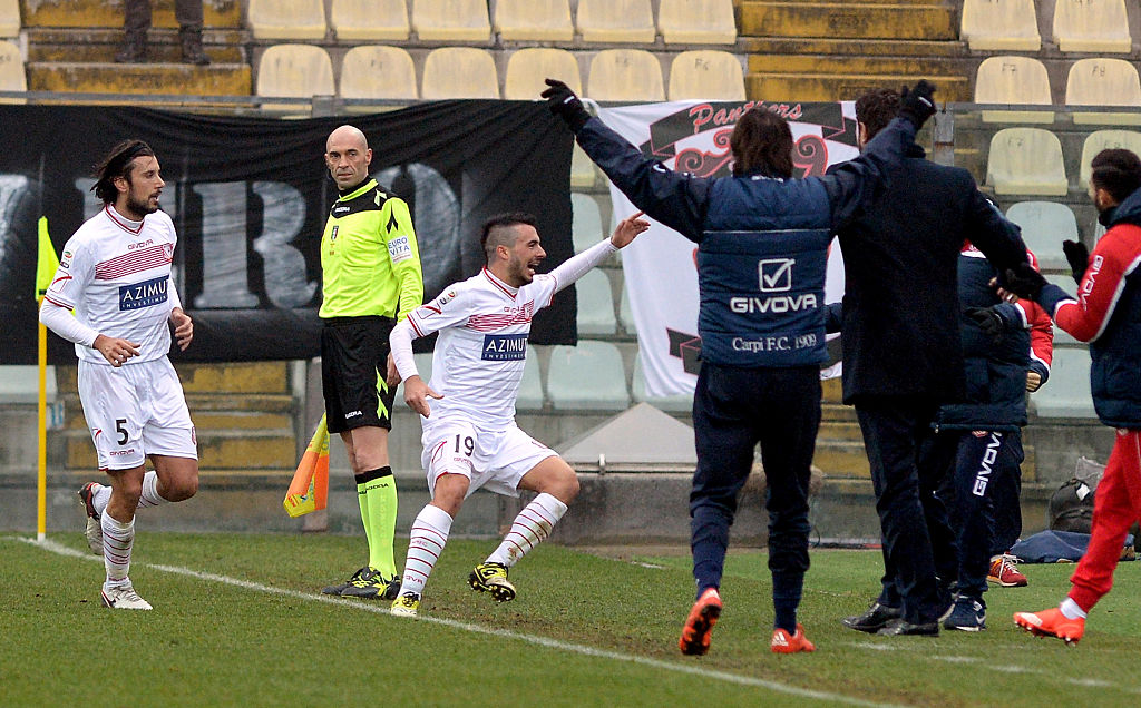 Carpi, Pasciuti record: in gol dalla D alla A