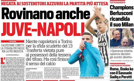 Rassegna stampa 2 febbraio 2016: prime pagine Gazzetta, Corriere e Tuttosport