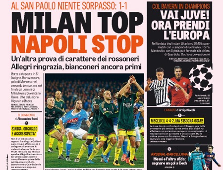 Rassegna stampa 23 febbraio 2016: prime pagine Gazzetta, Corriere e Tuttosport