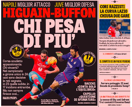 Rassegna stampa 5 febbraio 2016: prime pagine Gazzetta, Corriere e Tuttosport