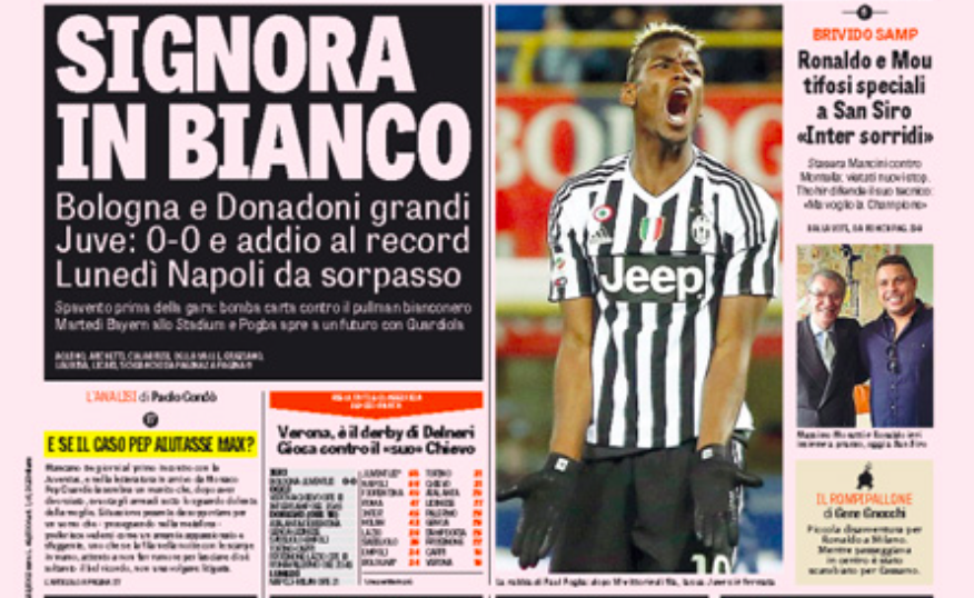 Rassegna stampa 20 febbraio 2016: prime pagine Gazzetta, Corriere e Tuttosport