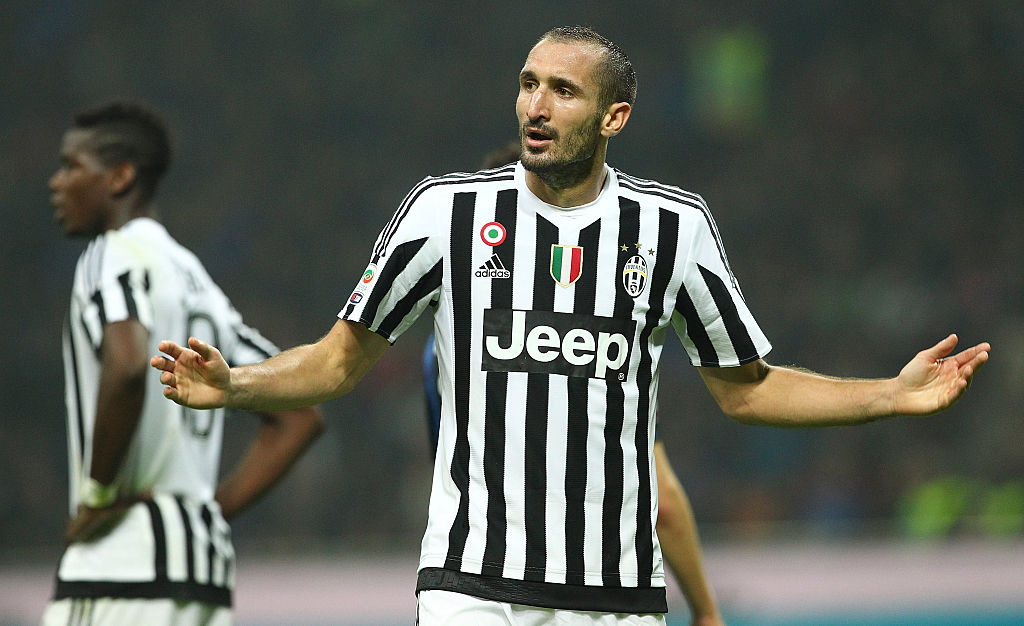 Juventus: Chiellini out 10 giorni, torna col Bayern