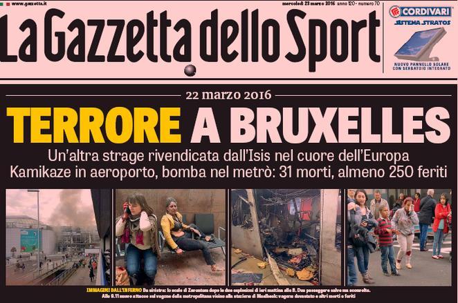 Rassegna stampa 23 marzo 2016: prime pagine Gazzetta, Corriere e Tuttosport
