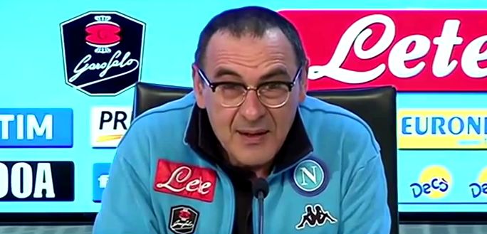 Sarri ai suoi: &#8220;Chi guarda la Juve è un testa di c&#8230;&#8221; (Video)