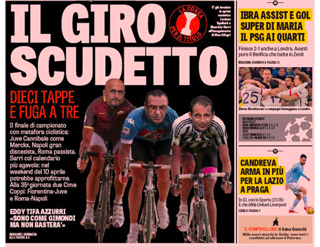 Rassegna stampa 10 marzo 2016: prime pagine Gazzetta, Corriere e Tuttosport