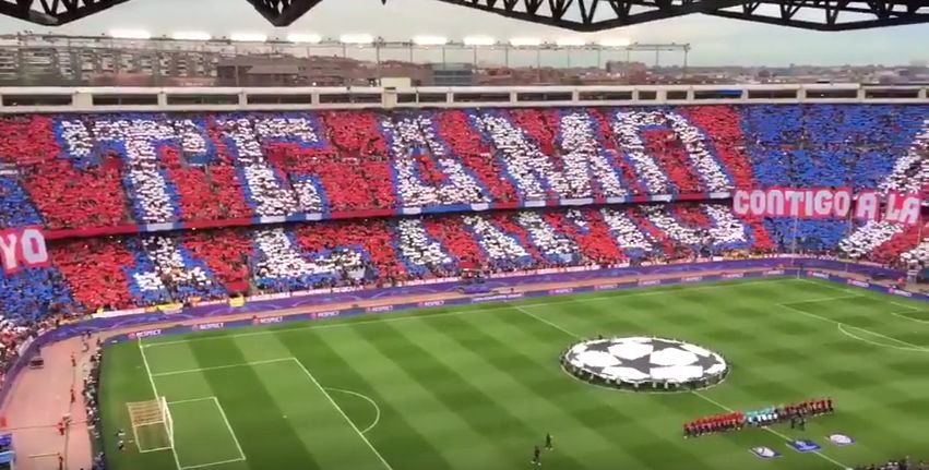 Atletico Madrid-Bayern Monaco 1-0: la coreografia del Vicente Calderon (Video)