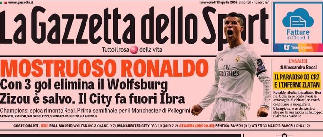 Rassegna stampa 13 aprile 2016: prime pagine Gazzetta, Corriere e Tuttosport