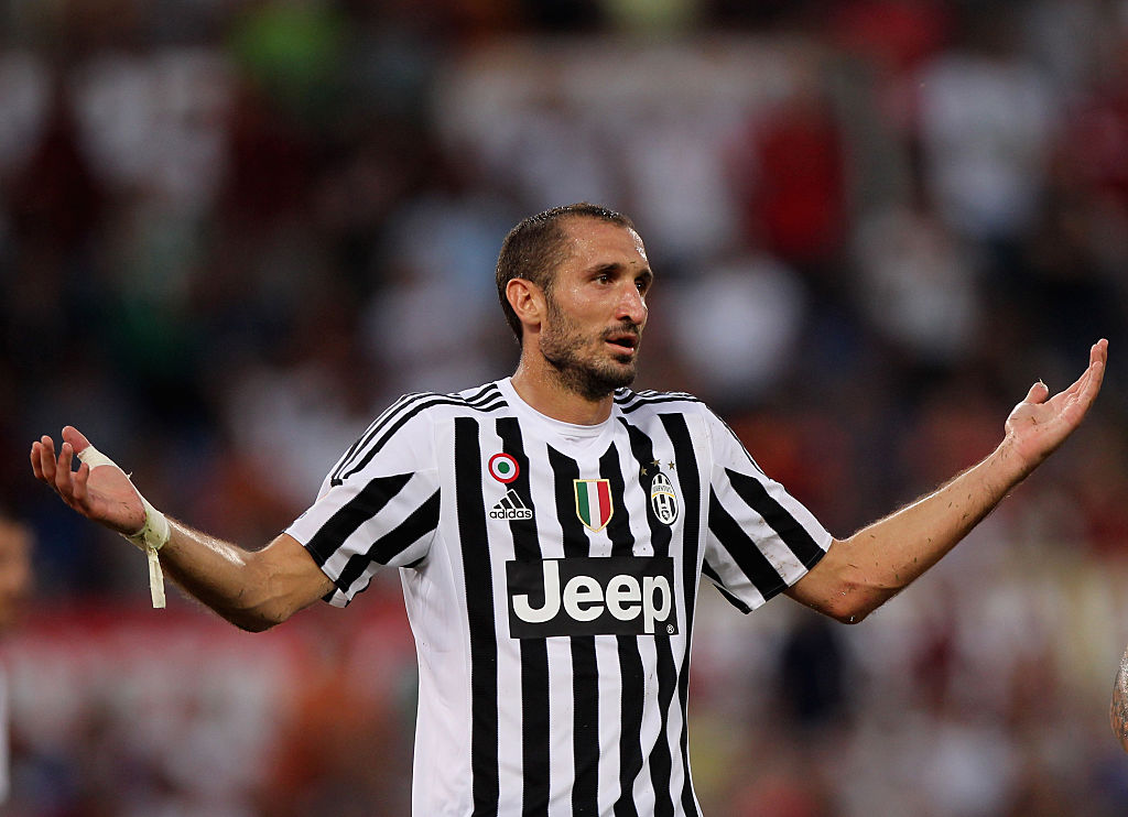 Juventus, tegola Chiellini: fuori 20 giorni