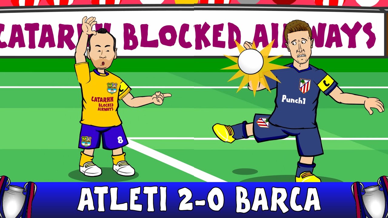 Il rigore non concesso al Barcellona contro l&#8217;Atletico, l&#8217;ironia di un cartoon
