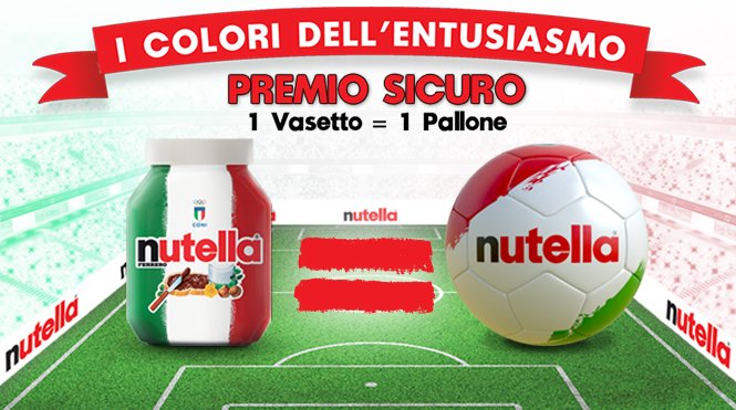 Nutella regala un pallone da calcio per ogni confezione