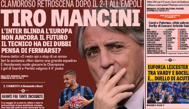 Rassegna stampa 8 maggio 2016: prime pagine Gazzetta, Corriere e Tuttosport