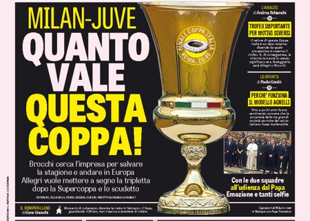 Rassegna stampa sabato 21 maggio 2016: prime pagine Gazzetta, Corriere e Tuttosport