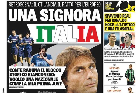 Rassegna stampa mercoledì 25 maggio 2016: prime pagine Gazzetta, Corriere e Tuttosport