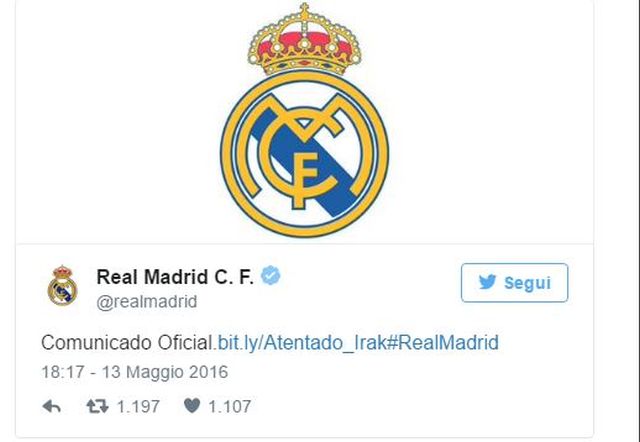 Iraq: l&#8217;Isis attacca un fan club Real Madrid. La squadra: &#8220;Domani saremo con il lutto al braccio&#8221;