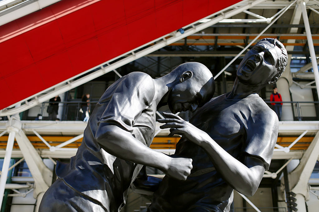 Champions League: a Milano la statua della testata di Zidane
