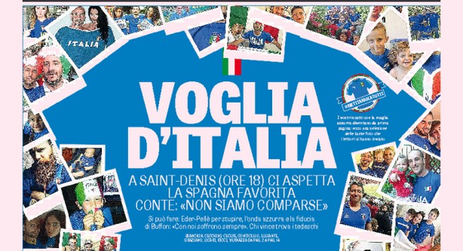 Rassegna stampa lunedì 27 giugno 2016: prime pagine Gazzetta, Corriere e Tuttosport