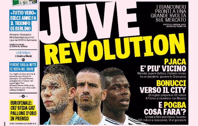 Rassegna stampa sabato 9 luglio 2016: prime pagine Gazzetta, Corriere e Tuttosport