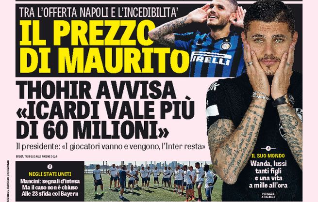 Rassegna stampa sabato 30 luglio 2016: prime pagine Gazzetta, Corriere e Tuttosport