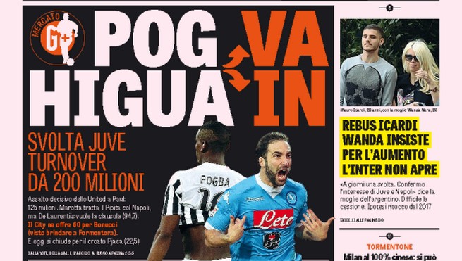 Rassegna stampa martedì 19 luglio 2016: prime pagine Gazzetta, Corriere e Tuttosport